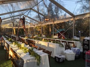 clear tent structure