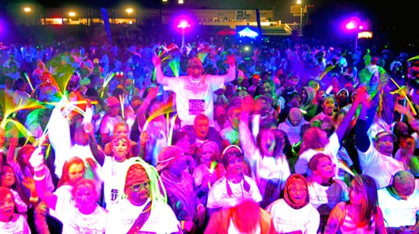blacklight College Glow Party Audience Image