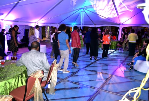 Clear Plexi Pool Cover at Hotel Grand Opening